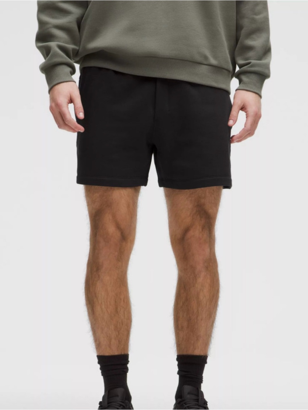 Lululemon Men's Black Steady State Classic Fit Short 4.5” Size Medium Athleisure